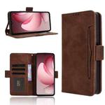 For Oukitel C60 / C60 Pro Skin Feel Calf Texture Card Slots Leather Phone Case(Brown)