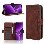 For Oukitel C59 / C59 Pro Skin Feel Calf Texture Card Slots Leather Phone Case(Brown)