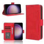 For Samsung Galaxy S23 FE 5G Skin Feel Calf Texture Card Slots Leather Phone Case(Red)