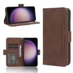 For Samsung Galaxy S23 FE 5G Skin Feel Calf Texture Card Slots Leather Phone Case(Brown)