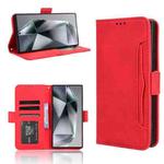 For Samsung Galaxy S24 Ultra 5G Skin Feel Calf Texture Card Slots Leather Phone Case(Red)