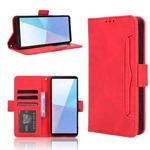 For Sony Xperia 10 VI 2024 Skin Feel Calf Texture Card Slots Leather Phone Case(Red)