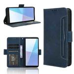 For Sony Xperia 10 VI 2024 Skin Feel Calf Texture Card Slots Leather Phone Case(Blue)