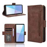 For Sony Xperia 10 VI 2024 Skin Feel Calf Texture Card Slots Leather Phone Case(Brown)