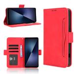 For Sony Xperia 1 VII Skin Feel Calf Texture Card Slots Leather Phone Case(Red)