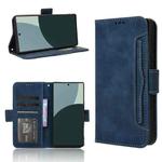 For Sharp Aquos R9 Skin Feel Calf Texture Card Slots Leather Phone Case(Blue)