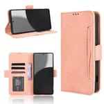 For Sharp Aquos R9 Pro Skin Feel Calf Texture Card Slots Leather Phone Case(Pink)