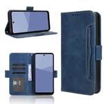 For Sharp Aquos wish5 Skin Feel Calf Texture Card Slots Leather Phone Case(Blue)
