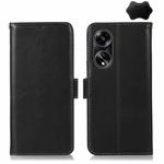 For OPPO A1 5G Crazy Horse Top Layer Cowhide Leather Phone Case(Black)