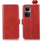 For OPPO Reno10 5G / 10 Pro 5G Global Crazy Horse Top Layer Cowhide Leather Phone Case(Red)