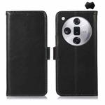 For OPPO Find X7 Crazy Horse Top Layer Cowhide Leather Phone Case(Black)