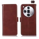 For OPPO Find X7 Crazy Horse Top Layer Cowhide Leather Phone Case(Brown)