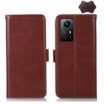 For Xiaomi Redmi Note 12S 4G Crazy Horse Top Layer Cowhide Leather Phone Case(Brown)