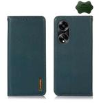 For OPPO A1 5G KHAZNEH Nappa Top Layer Cowhide Leather Phone Case(Green)