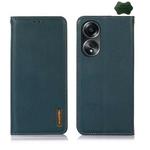 For OPPO A58 4G KHAZNEH Nappa Top Layer Cowhide Leather Phone Case(Green)