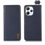 For Xiaomi Redmi 12 KHAZNEH Nappa Top Layer Cowhide Leather Phone Case(Blue)