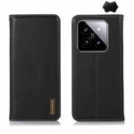 For Xiaomi 14 Pro KHAZNEH Nappa Top Layer Cowhide Leather Phone Case(Black)