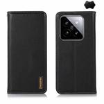 For Xiaomi 14 KHAZNEH Nappa Top Layer Cowhide Leather Phone Case(Black)