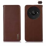 For Xiaomi Redmi A3 KHAZNEH Nappa Top Layer Cowhide Leather Phone Case(Brown)