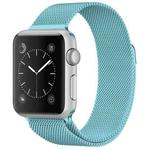 For Apple Watch Series 9&8&7 41mm / 6 & SE & 5 & 4 40mm / 3 & 2 & 1 38mm Milanese Loop Magnetic Stainless Steel Watch Band(Turquoise)