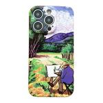For iPhone 14 Plus Precise Hole Oil Painting Pattern PC Phone Case(Painting)