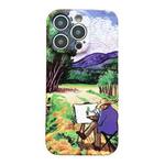 For iPhone 14 Pro Max Precise Hole Oil Painting Pattern PC Phone Case(Painting)