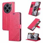 For vivo X100 5G AZNS Sheepskin Texture Flip Leather Phone Case(Red)