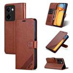 For vivo Y100i 5G AZNS Sheepskin Texture Flip Leather Phone Case(Brown)