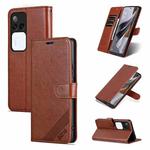 For vivo S18 Pro AZNS Sheepskin Texture Flip Leather Phone Case(Brown)