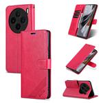 For vivo X100S AZNS Sheepskin Texture Flip Leather Phone Case(Red)