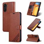 For vivo Y37 / Y37m / Y36t 5G AZNS Sheepskin Texture Flip Leather Phone Case(Brown)