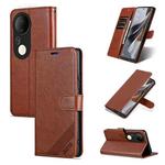 For vivo S20 Pro AZNS Sheepskin Texture Flip Leather Phone Case(Brown)