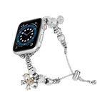 Bead Bracelet Metal Watch Band For Apple Watch 6 44mm(Gold Butterfly)