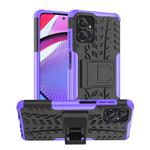 For Motorola Moto G Power 5G 2023 Tire Texture TPU + PC Phone Case with Holder(Purple)