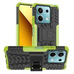 For Xiaomi Redmi Note 13 5G Global Tire Texture TPU + PC Phone Case with Holder(Green)