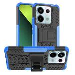 For Xiaomi Redmi Note 13 Pro 5G Global Tire Texture TPU + PC Phone Case with Holder(Blue)