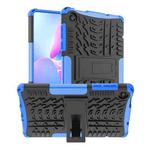 For Lenovo Tab M8 4th Gen Tire Texture TPU + PC Tablet Case with Holder(Blue)