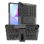 For Lenovo Tab M8 4th Gen Tire Texture TPU + PC Tablet Case with Holder(Black)