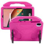 For Samsung Galaxy Tab S7 / S8 Children EVA Shockproof Tablet Case with Thumb Bracket(Rose Red)