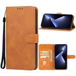 For Tecno Pova 5 Pro Leather Phone Case(Brown)