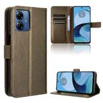 For Motorola Moto G14 4G Diamond Texture Leather Phone Case(Brown)