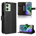 For Motorola Moto G54 5G Diamond Texture Leather Phone Case(Black)