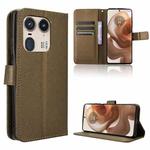 For Motorola Edge 50 Ultra / Moto X50 Ultra Diamond Texture Leather Phone Case(Brown)