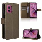 For Motorola Moto G55 5G Diamond Texture Leather Phone Case(Brown)