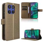 For Motorola Moto G Stylus 5G 2025 Diamond Texture Leather Phone Case(Brown)