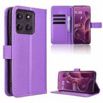 For Motorola Edge 60 Pro Diamond Texture Leather Phone Case(Purple)