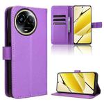 For Realme 11 5G Foreign / 11X Diamond Texture Leather Phone Case(Purple)