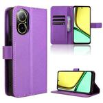 For Realme 12 Lite 4G Diamond Texture Leather Phone Case(Purple)