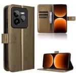 For Realme GT 7 Pro 5G Diamond Texture Leather Phone Case(Brown)