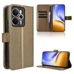 For Realme 14 5G Diamond Texture Leather Phone Case(Brown)